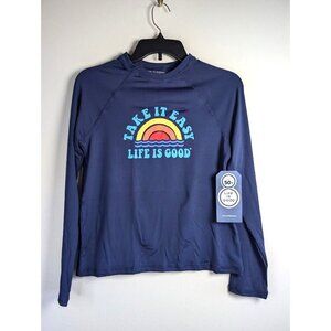 Life is Good Rash Guard Kids Size XL Long Sleeve UPF 50+ Summer‎ Beach Swim NEW